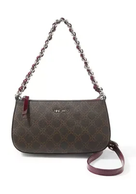 Jace Logo Pattern Shoulder Bag by Nine West