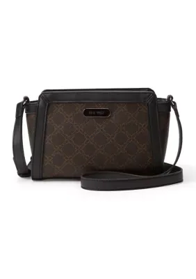 Aziel Logo Pattern Crossbody Bag by Nine West