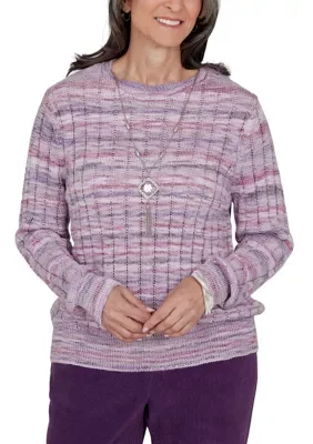 Vail Space Dye Top by Alfred Dunner