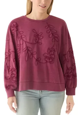 Long Sleeve Embroidered Sweatshirt