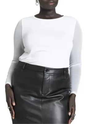 Sheer Sleeve Tee by Eloquii