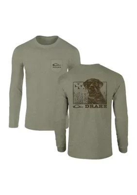 Chocolate Lab Long Sleeve T-Shirt by Drake Waterfowl