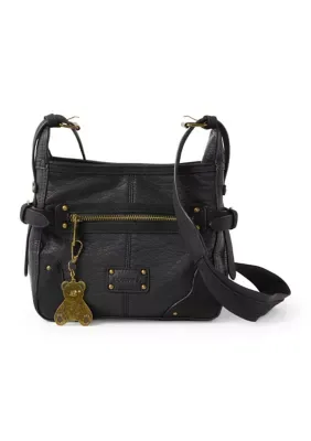 Vintage Crossbody with Front Pocket Harness and Bearpaw Charm