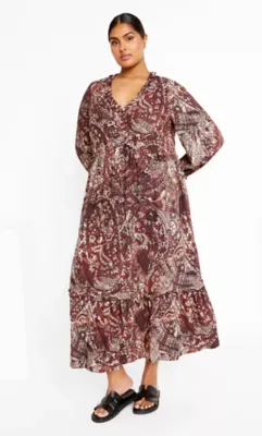 Gaia Print Dress by City Chic