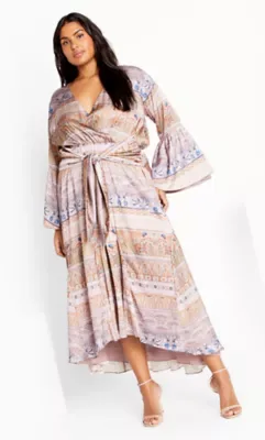 Tie Front Nile Maxi Dress by City Chic