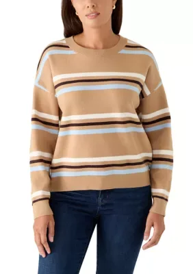 Multi Stripe Crew Neck Sweater