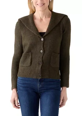 V-Neck Folding Collar Cardigan by 1.State
