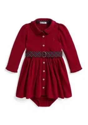 Belted Cotton Mesh Shirtdress & Bloomer Set by Ralph Lauren