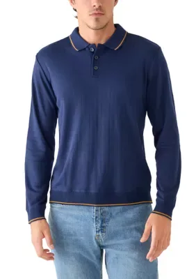Long Sleeve Ribbed Polo Sweater by Joe's Jeans