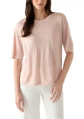Pocket Short Sleeve Sweater T-Shirt by 1.State