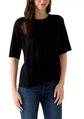 Pocket Short Sleeve Sweater T-Shirt by 1.State