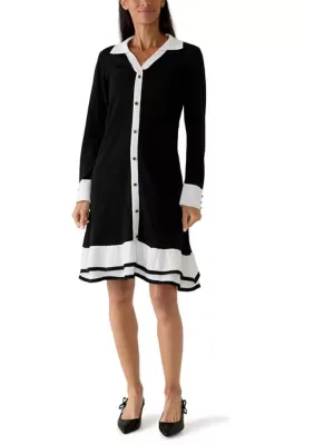 Button Front Sweater Dress by Nanette Lepore