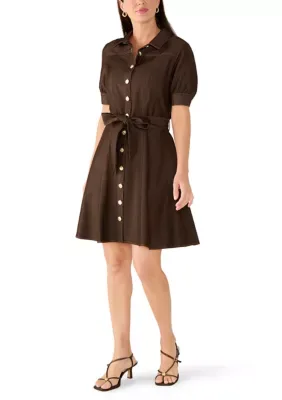 Career Denim Button Front Dress by Nanette Lepore