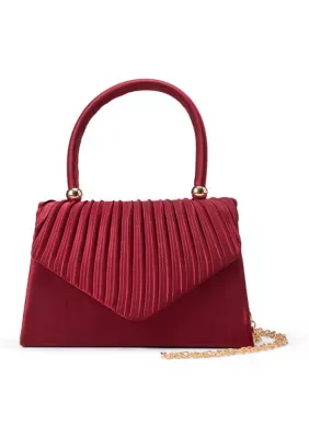 Rosie Ruched Top Handle Bag by Belk