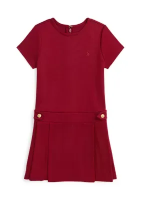 Pleated Ponte Dress by Ralph Lauren