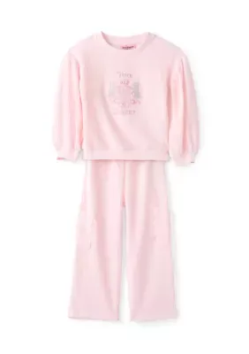 Two Piece Velour Sweatshirt and Pants Set by Juicy Couture