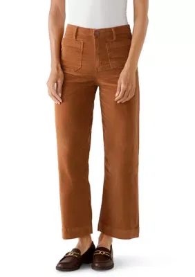 Wide Leg Patch Pocket Pants by Code Bleu