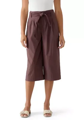 Mid Rise Wide Leg Paperbag Pants by Nicole Miller