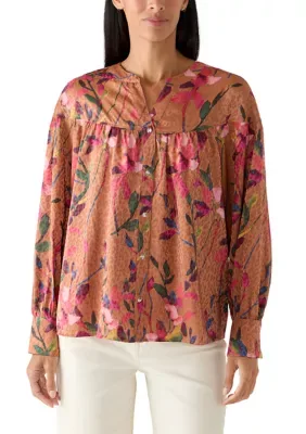 Empire Cut Cuffed Sleeve Blouse by Zac & Rachel