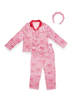 Striped Pajama and Headband Set by Miss Gwen