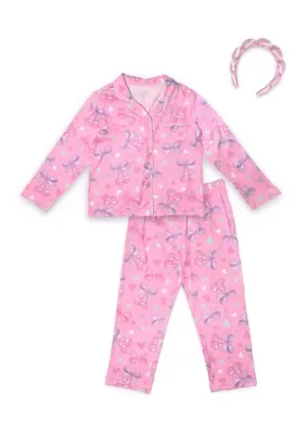 Cherry Pajamas and Headband Set by Miss Gwen