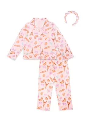 3-Piece Pajama and Headband Set by Miss Gwen