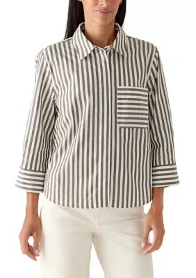 Quarter Sleeve Stripe Shirt by French Connection