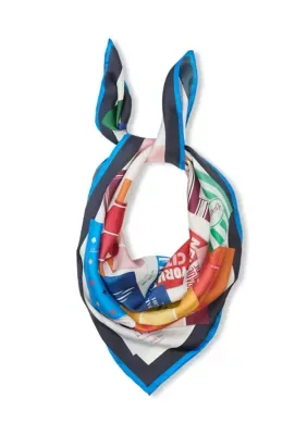 Book Haul Silk Square Scarf by kate spade