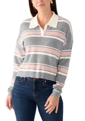 Long Sleeve Polo Pullover Sweater by Riley & Rae