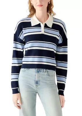 Long Sleeve Polo Pullover Sweater by Riley & Rae