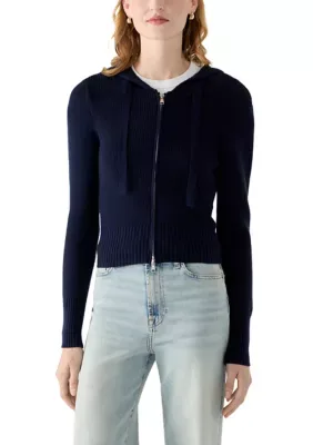 Zip Front Hoodie Sweater by Riley & Rae