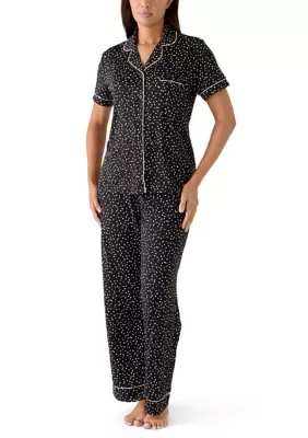 Short Sleeve Notch Pajama Set by Nicole Miller