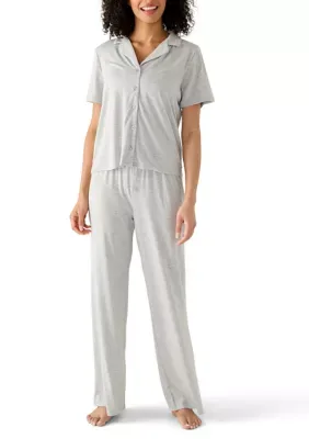 Notch Collar Pajama Set