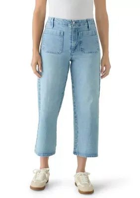 Petra Crop Front Patch Pocket Jeans by Jessica Simpson