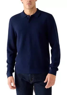 Long Sleeve Knit Polo Shirt by Truth by Republic