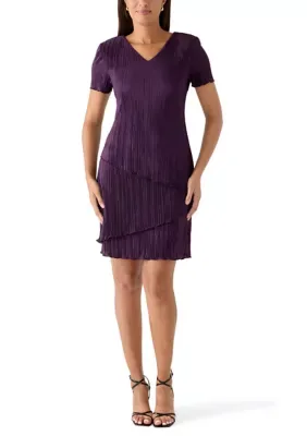Bodre Pleated Tiered Dress by Connected Apparel