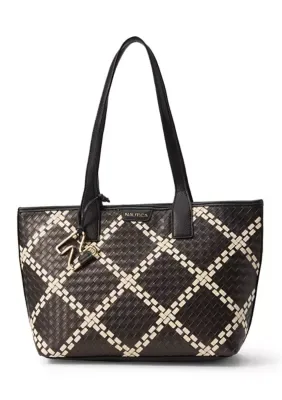 Windowpane Shopper Tote by Nautica