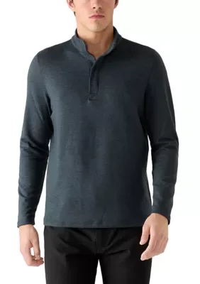 Snap Mock Neck Top by Kyodan