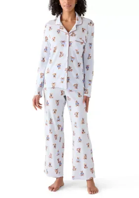 Notch Collar Pajama Set by Laura Ashley