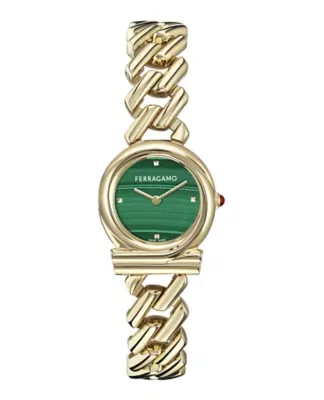 Gancini Twisted Chain Bracelet Watch by Ferragamo