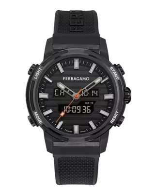 Sport Anadigit Silicone Watch by Ferragamo