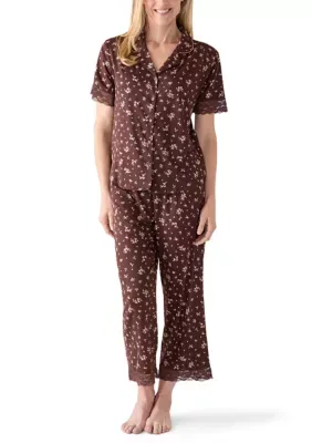 Janelle Notch Collar Pajama Set by Flora by Flora Nikrooz