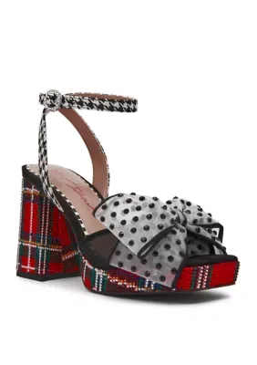 Paulina Plaid Platform Sandals by Betsey Johnson