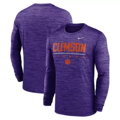 NCAA Nike Clemson Tigers Sideline Velocity Dri-FIT Long Sleeve T-Shirt by Nike