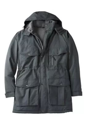 Fleece-Lined Parka with Detachable Hood and 6 Pockets by Boulder Creek