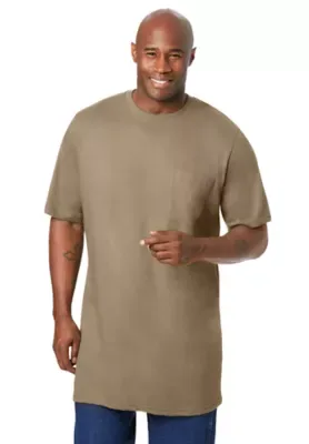 Heavyweight Longer-Length Pocket Crewneck T-Shirt