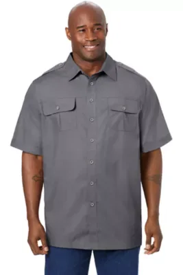 Short-Sleeve Pilot Shirt - Steel by Boulder Creek