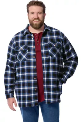 Fleece-Lined Flannel Shirt Jacket by Boulder Creek