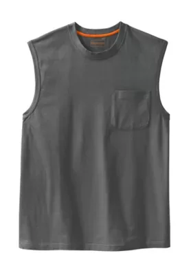 Heavyweight Pocket Muscle Tee - Steel by Boulder Creek