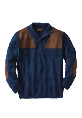Patch Sweater with Mock Neck by Boulder Creek